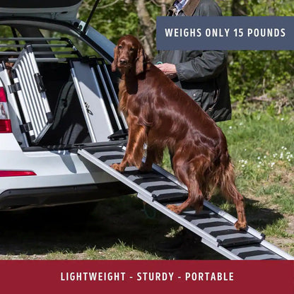 Heavy-Duty 69 In. Telescoping Pet Ramp, Lightweight Aluminum, Portable Dog Ramp, Car Ramp, Extra Long