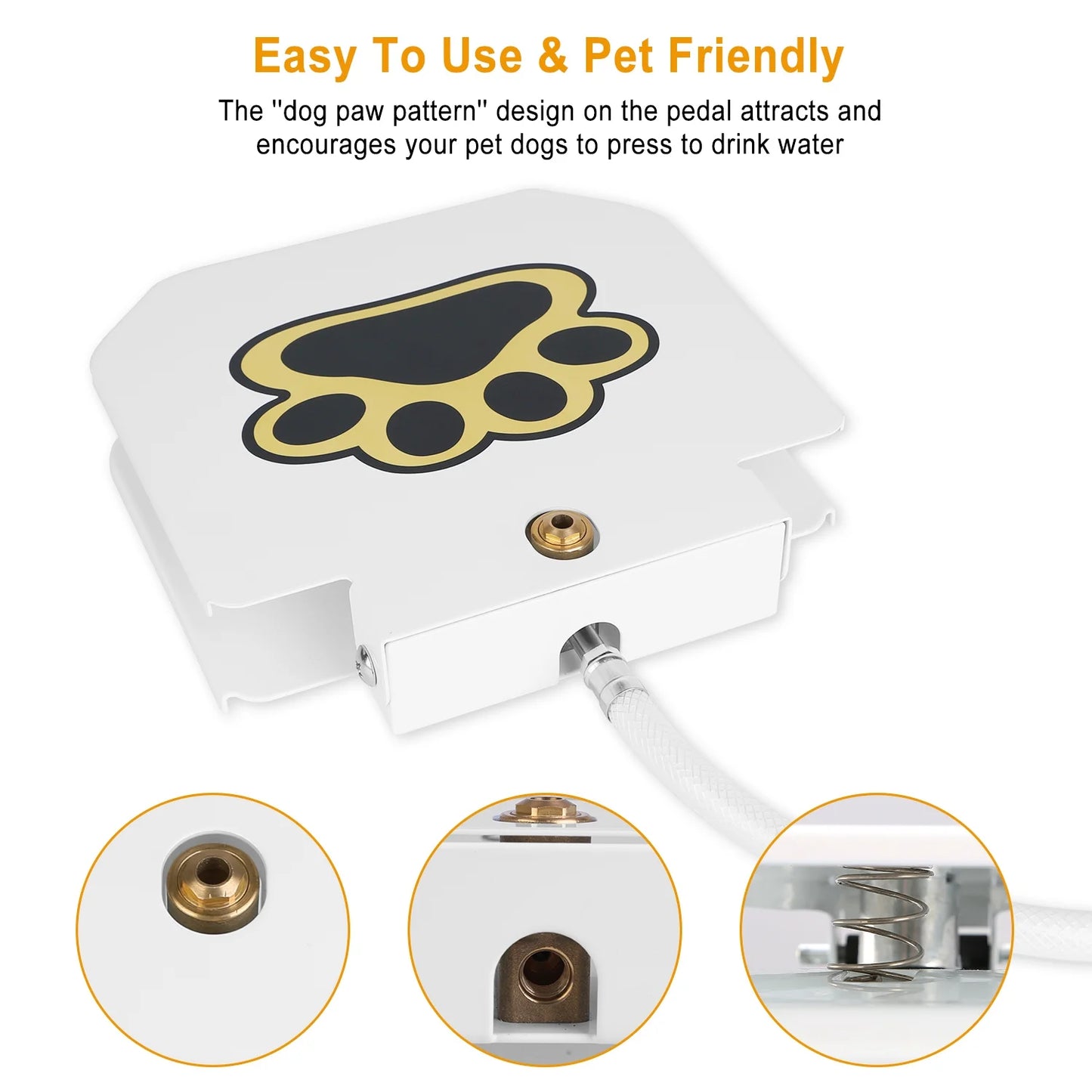 Dog Fountain Dog Sprinkler,  Outdoor Dog Drinking Water Step on Easy Paw Activated Drinking