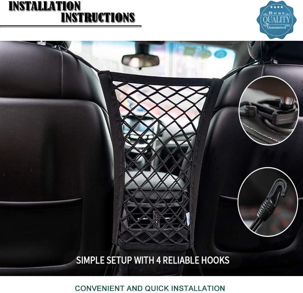 Car Dog Barrier,Dog Car Net Barrier,Pet Barrier,Auto Safety Mesh Organizer,Safety Car Divider for Children and Pets,2 Layer