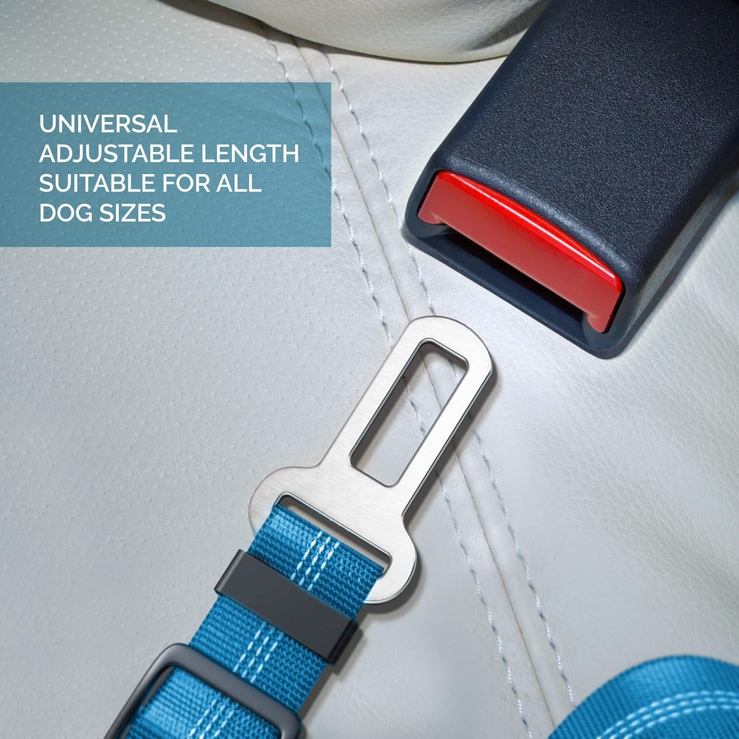Dog Seat Belt for Car - Adjustable Dog Car Safety Harness, Elastic anti Shock Dog Seat Belt.