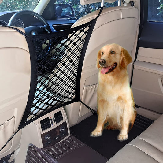 Car Dog Barrier,Dog Car Net Barrier,Pet Barrier,Auto Safety Mesh Organizer,Safety Car Divider for Children and Pets,2 Layer