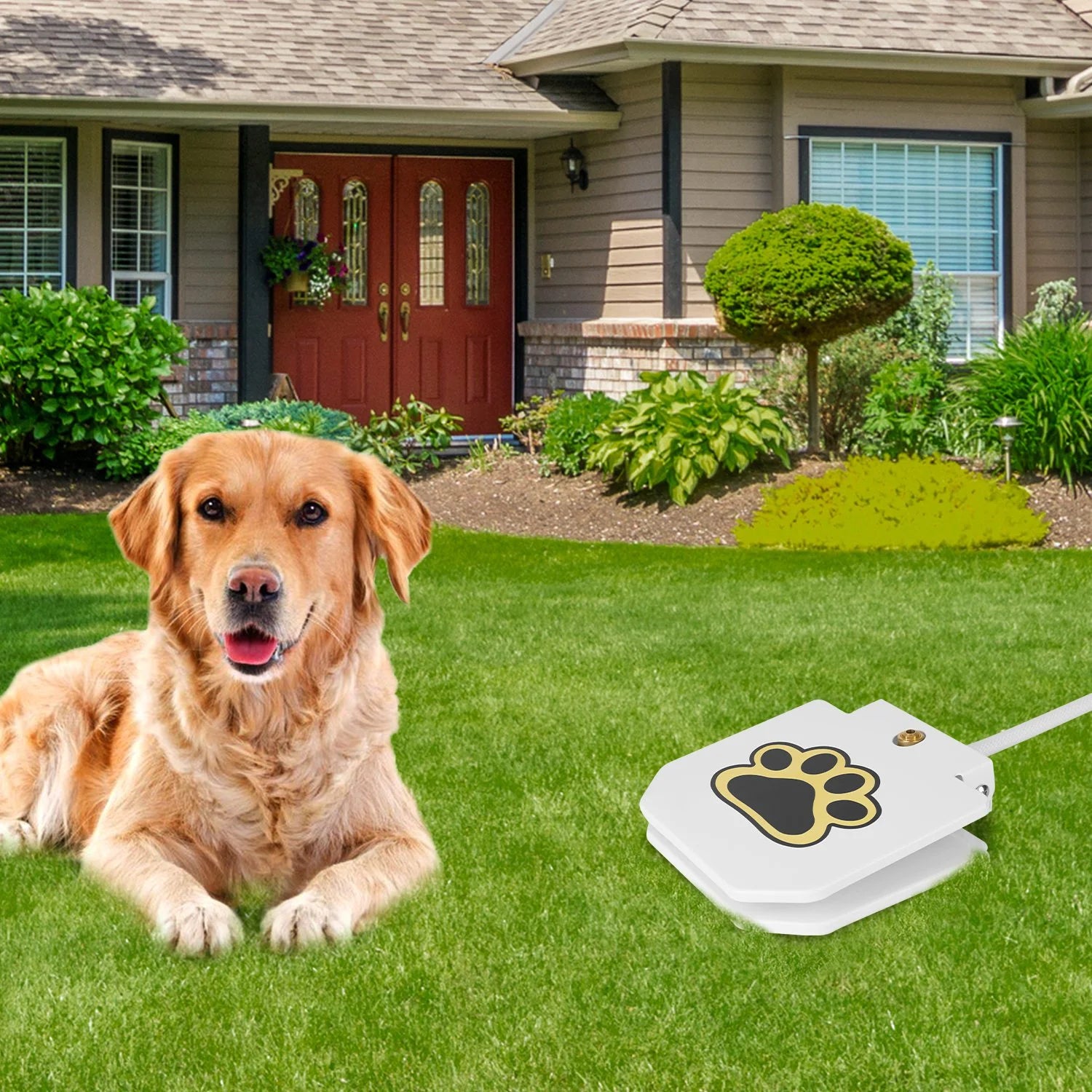 Dog Fountain Dog Sprinkler,  Outdoor Dog Drinking Water Step on Easy Paw Activated Drinking