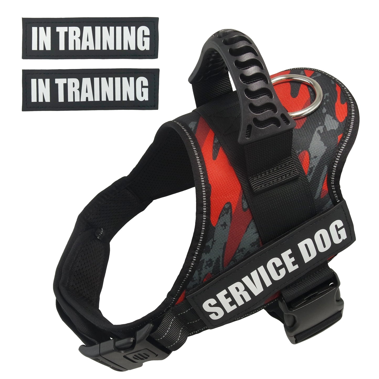 Walking Dog Harnesses Safety No-Pull Breathable Service Dog Vest Collar Adjustable Reflective Pet Harness with Outdoor Training