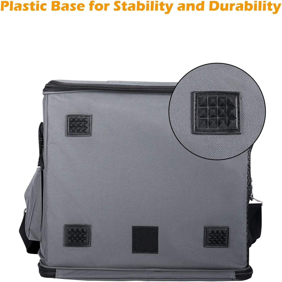 Pet Car Booster Seat Carrier Airline Approved for Dog Cat Puppy Small Animal Travel Cage (Gray, Large-Hold Pet up to 15Lb)