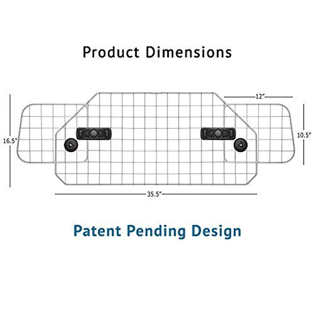 Dog Barrier for Suv'S, Cars & Vehicles, Heavy-Duty - Adjustable Pet Barrier