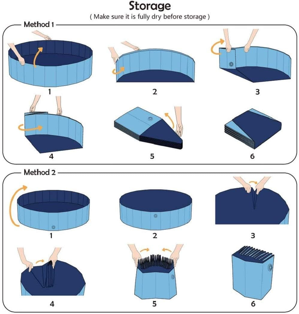 63“Collapsible Dog Pool,Foldable Dog Pool for Kids,Kiddie Pool for Kids,Dog Pool for Pets,Dog Swimming Pool,Dog Pet Pool,Dog Bathing Pool